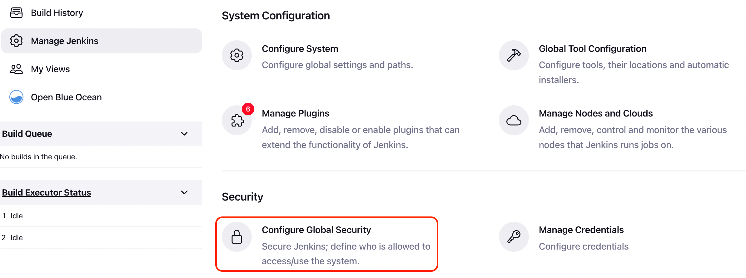 Configure Global Security